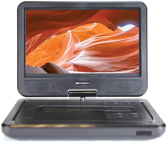 Main image of EPD-1001 10 DVD Player with Built-in Speaker Swivel Screen - Rechargeable Battery - Remote Control - On-the-Go Entertainment & Movie Watching