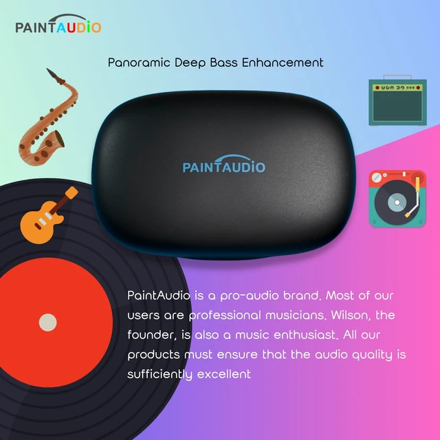 Alt view image 3 of 7 - EarMate 1 Open Ear Headphones, Bluetooth 5.3 Wireless Earbuds Air Conduction 45Hrs Playtime with Charging Case, Panoramic Deep Bass with 16.2mm Drivers, Compatible with iPhone Android