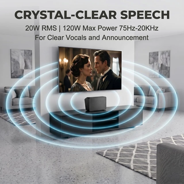 Alt view image 2 of 7 - 4 Inch Wall Mount PA Speakers, 240W Peak Indoor Wall Speakers with 100V/8 Dual Mode, Easy Installation for Household or Commercial Restaurant, Office, School Use (Pair, Black)