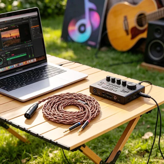 Alt view image 2 of 7 - Monitor Headphone Cable,8N OFC German Copper AUX Cord Compatible with Hifiman HE400SE HE-350 MEZE 105 AER 109 Pro Sony MDR Z1R Headset for Musicians Audiophiles 4PIN-XLR