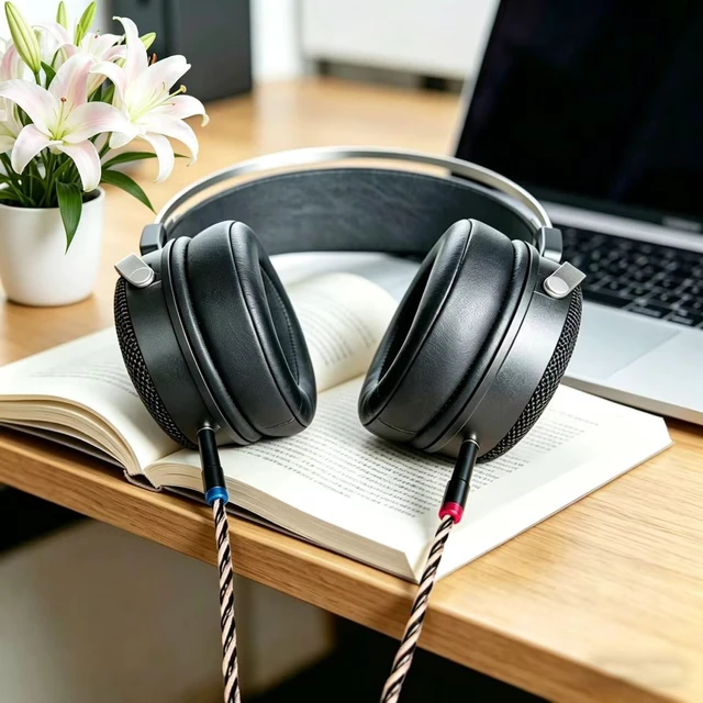 Alt view image 6 of 7 - Monitor Headphone Cable,8N OFC German Copper AUX Cord Compatible with Hifiman HE400SE HE-350 MEZE 105 AER 109 Pro Sony MDR Z1R Headset for Musicians Audiophiles 4PIN-XLR