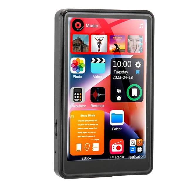 Alt view image 7 of 7 - X20 MP3 Player with Bluetooth, 4.0 HD Full Touch Screen Music Player, Lossless HiFi Sound, Up to 256GB Memory Expansion, Portable for Sport Study (Black)