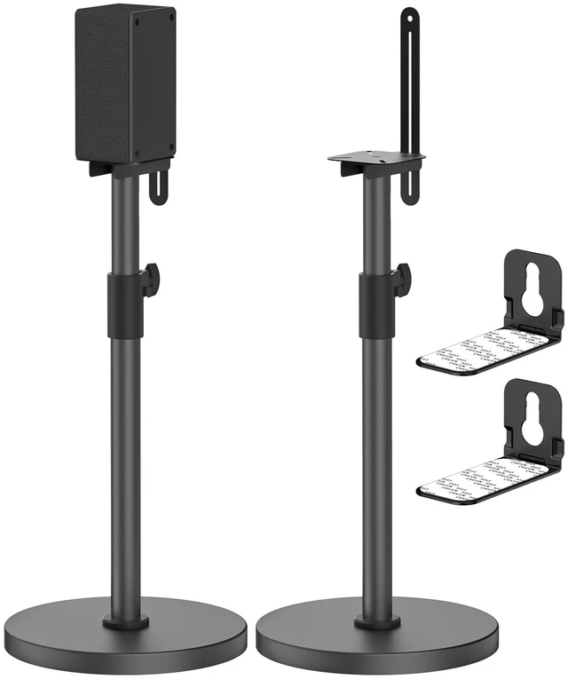 Main image of Heavy-Duty Bookshelf Speaker Stands for Vizio Speaker Stands Pair with Vizio Soundbar Mount for Surround Sound - Adjustable Floor Speaker Stands for Vizio Rear Speaker Stands with Cable Management