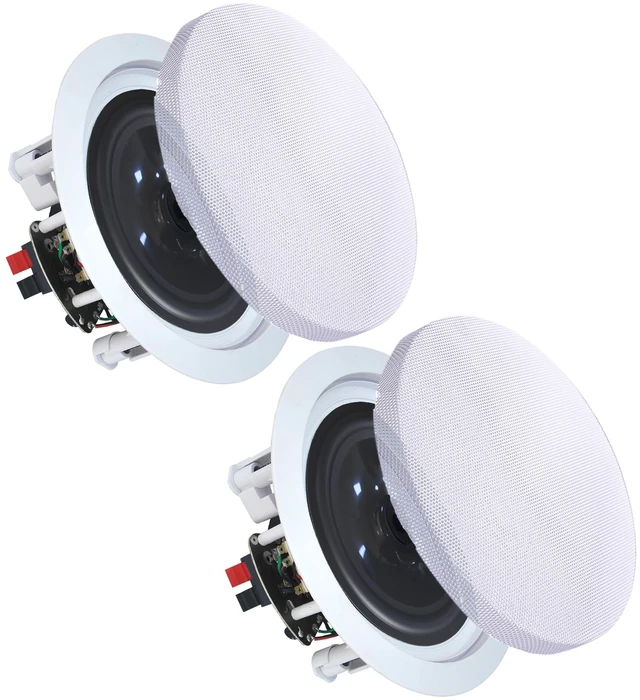 Main image of Pair of 6.5 Inch 400 Watts (Per Pair) Ceiling Speakers for Home Theater System, Flush Mount in-Wall in-Ceiling 2-Way Mid Bass Woofer w/Tweeter Speakers w/ 60Hz20kHz Frequency