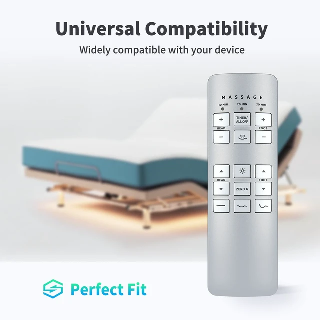 Alt view image 3 of 7 - Replacement Remote for OKIN RF258C Serta Motion Perfect II/III Bed Easy pairing,Responsive control,for V400 V330 E6 76398 79016 Ergomotion Adjustable Bed Base