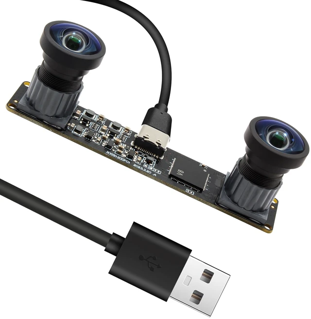 Main image of 120fps Stereo Camera, 1200P Global Shutter USB Camera Module with Wide Angle Dual Lens, Synchronization for 3D VR Headset, 3D Printer, Motion Tracking