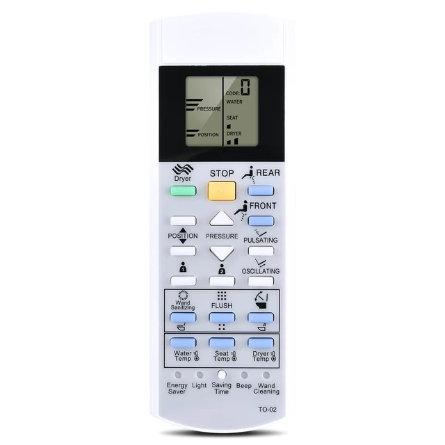 Alt view image 5 of 5 - Replacement Remote Control for TOTO S400 THU9179 500 600 MS950CG MS950 SW563 SW564 THU9018 MS950C MS990CGR MS990CG Washlet Bidet Toilet Seat