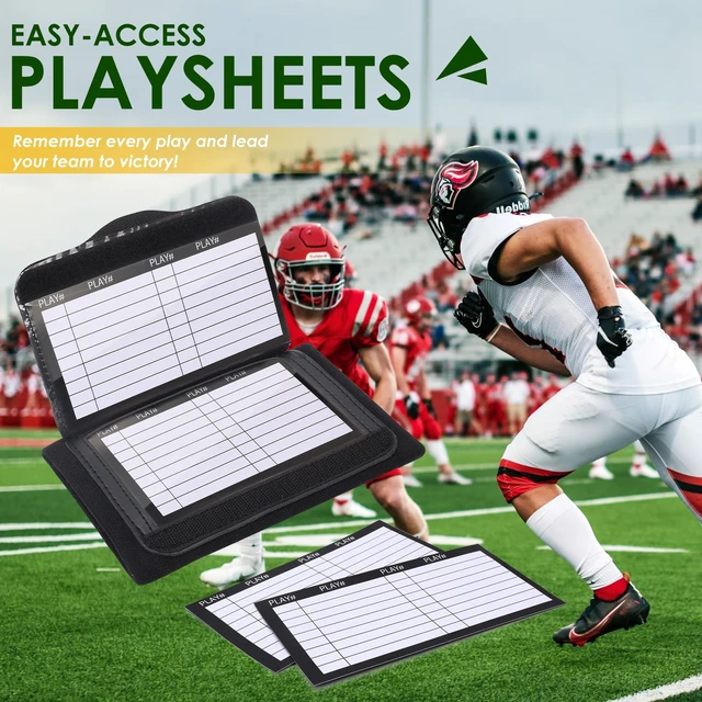Alt view image 7 of 7 - 20 Pack Football Play Wristband Adult Football Quarterback Play Wristbands for Adult,Softball Wristbands for Signs for All Sports with 3 Compartments
