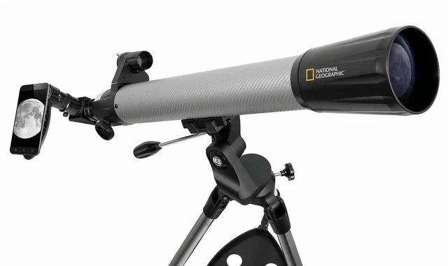 Main image of National Geographic 70mm Telescope w/Phone Adapter Silver Carbon Fiber