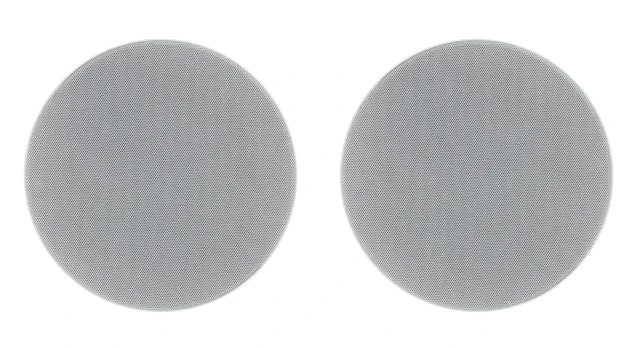 Alt view image 2 of 7 - Elite C68 6.5" White 8-Ohm 2-Way Home Ceiling Speakers Pair Adjustable Silk Tweeter, 300W Peak / 90W RMS, Magnetic Grills, IP42 Indoor/Outdoor, Polypropylene Cone