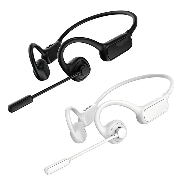Alt view image 7 of 7 - Air Conduction Open Ear Headphones with 270° Rotating External Microphone Bluetooth 5.4 Wireless Headset Noise Canceling Dual Device Pairing, Ergonomic Fit for Office Driving Sports-W3 Black