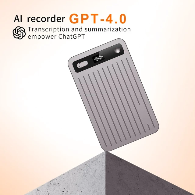 Alt view image 4 of 7 - Ultra Slim 64GB AI Notes Voice Recorder w/Case, AI Smart Digital Voice Recorder, Transcribe & Summarize with App, Audio Recording Magnetic for Meetings, Calls.Chat GPT-40 Technology (Titanium Gray)