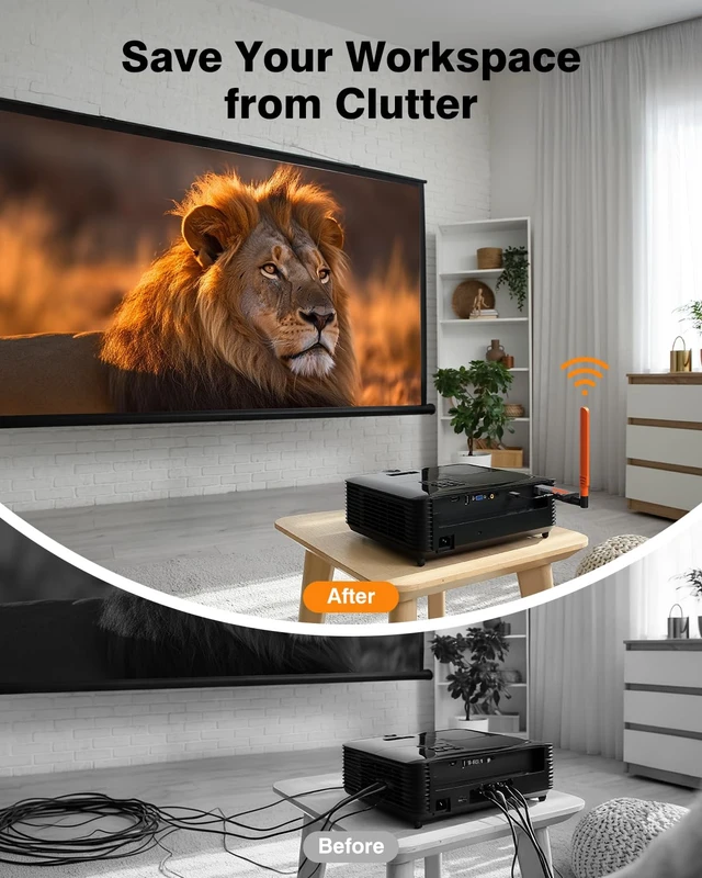 Alt view image 5 of 7 - Wireless HDMI Transmitter and Receiver, 350FT/100M Long Range 4K Decode 1080P@60Hz Output, Metal Case Fast Cooling, No APP Need Plug and Play