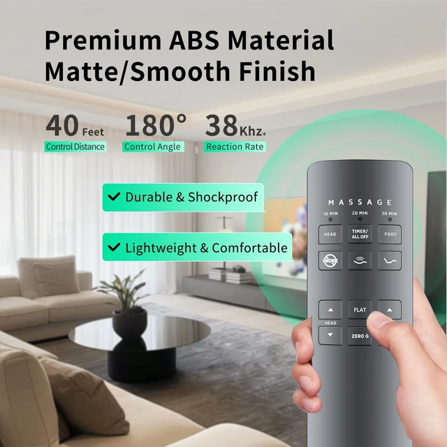 Alt view image 4 of 7 - New Remote Control Replacement for Serta Motion Perfect 2.0 Adjustable Bed 258B 75310 Controller