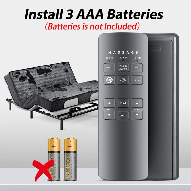 Alt view image 5 of 7 - New Remote Control Replacement for Serta Motion Perfect 2.0 Adjustable Bed 258B 75310 Controller