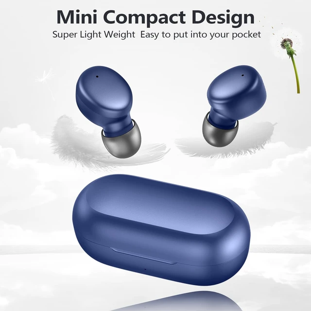 Alt view image 6 of 6 - Mini Wireless Earbuds Bluetooth 5.3 in Ear Headphones Headsets Light Weight,60Hrs Playtime Ear Buds with Charging Case,Smart Touch Control,Premium Sound with Deep Bass for Sport-Blue