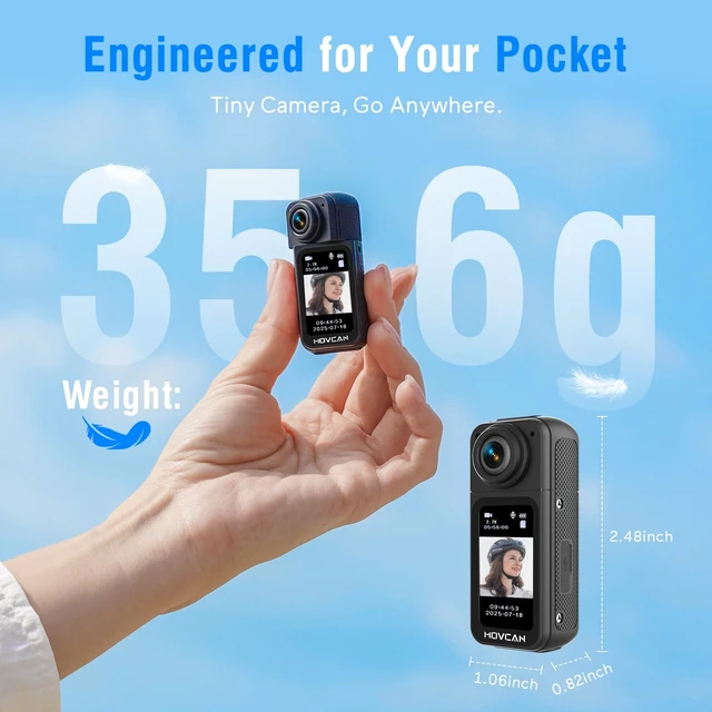 Alt view image 2 of 7 - S70 Body Camera with Audio and Video Recording, HD 1520P Body Cam with 180° Rotating Lens, Thumb Size Hands Free Recording Body Worn Camera, Portable Camcorder for Work (128GB, Black)