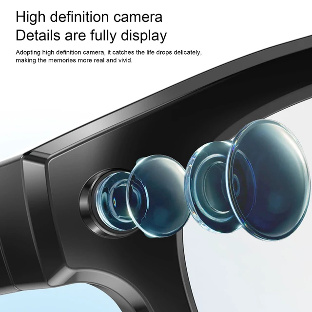 Alt view image 5 of 7 - AI-Powered Smart Translator Glasses with Camera, 11-Language Translation, Video Recording, Photo, App Control for Traveling