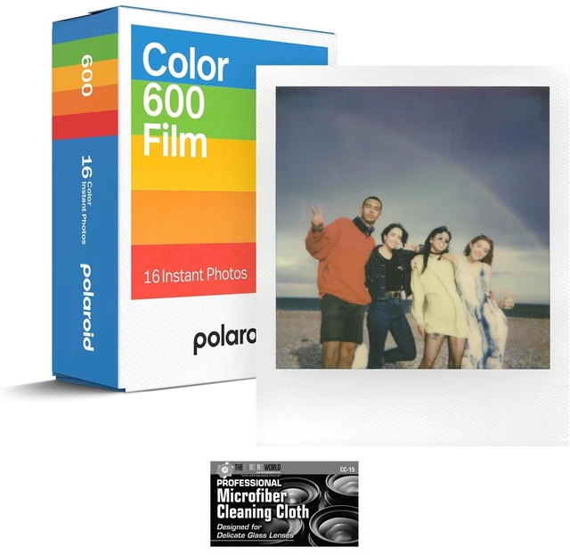 Main image of Polaroid Color Instant Film for 600 and i-Type Cameras Double Pack Bundle with a Cleaning Cloth