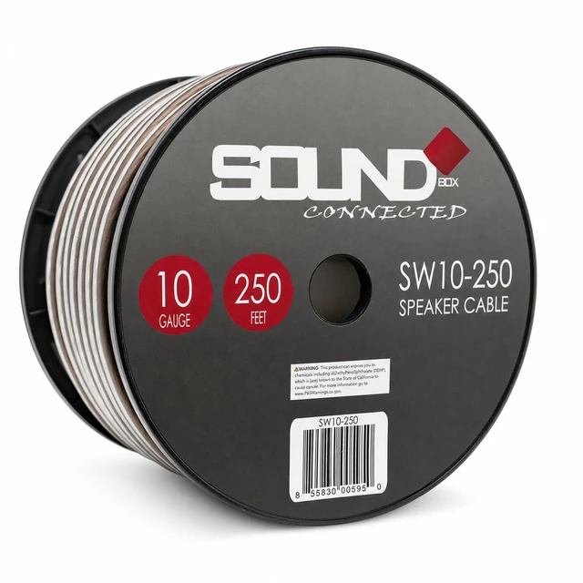 Alt view image 2 of 5 - Connected 10 Gauge 250' Speaker Wire Home/Car Spool