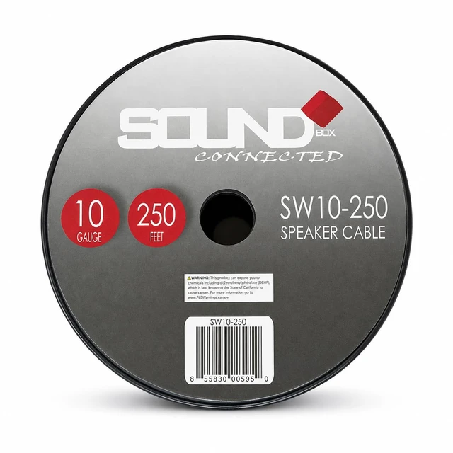 Alt view image 3 of 5 - Connected 10 Gauge 250' Speaker Wire Home/Car Spool