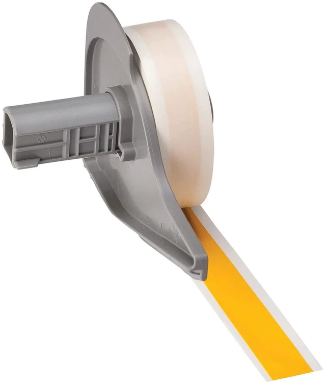 Main image of All Weather Permanent Adhesive Vinyl Label Tape for M710 and BMP71 Printers - 0.5" x 50', Yellow. M7C-500-595-YL
