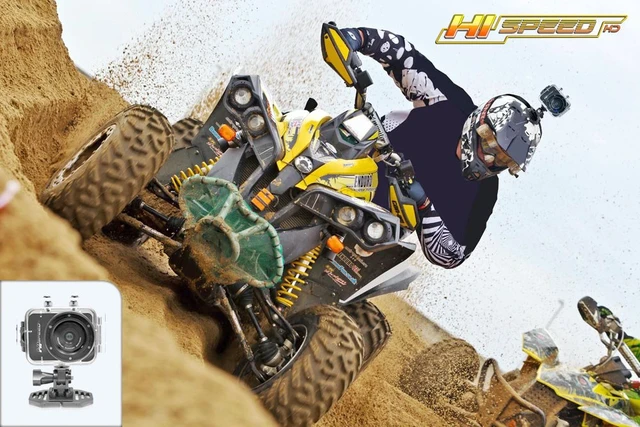 Alt view image 6 of 7 - Hi Speed Sports Action Camera - HD 1080P Mini Camcorder w/ 12 MP Cam, 2.4" Touch Screen USB SD Card HDMI, Battery - Waterproof Case, USB cable, Wireless Remote Control, Mount - PSCHD60BK (Black)
