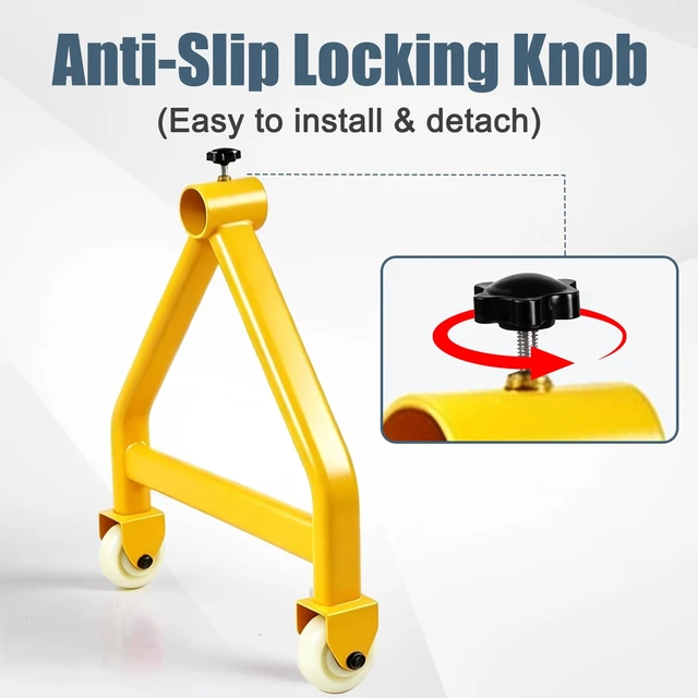 Alt view image 4 of 7 - Portable Cable Caddy, Spool Holder with Brake Wheels,Wire Spool Rack for 28" Spools,230 lbs Capacity