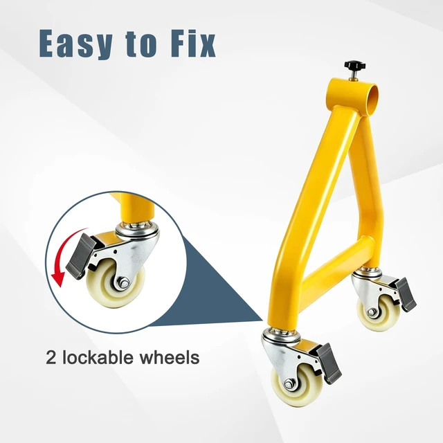 Alt view image 6 of 7 - Portable Cable Caddy, Spool Holder with Brake Wheels,Wire Spool Rack for 28" Spools,230 lbs Capacity