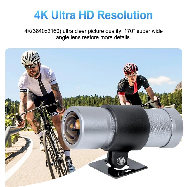 Alt view image 3 of 7 - Bike Camera, WiFi 4K Helmet Camera for Bike Motorcycle, WDR 170° Wide Angle SONYIMX415 Night Vision Lens, Portable Waterproof Bicycle Dash Camera with Remote Control, Snapshot, G-Sensor (Grey)