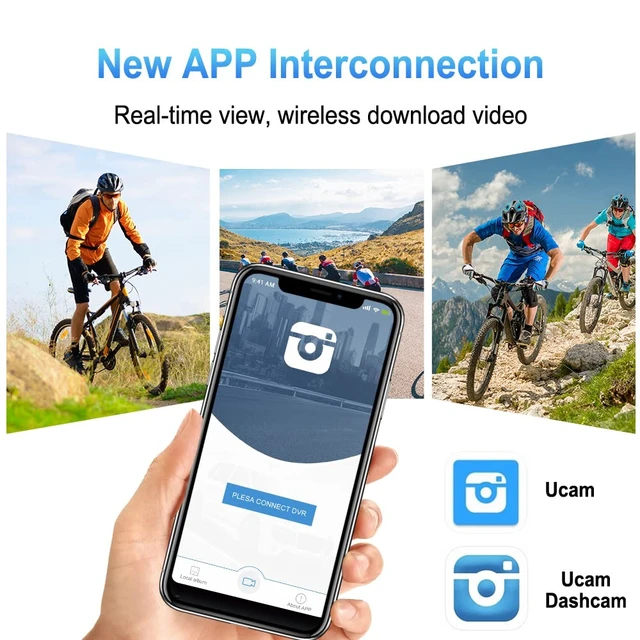 Alt view image 4 of 7 - Bike Camera, WiFi 4K Helmet Camera for Bike Motorcycle, WDR 170° Wide Angle SONYIMX415 Night Vision Lens, Portable Waterproof Bicycle Dash Camera with Remote Control, Snapshot, G-Sensor (Grey)