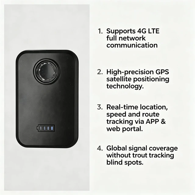 Alt view image 3 of 7 - 4G GPS Tracker for Vehicles, No Tiered Hidden Subscription Fees, 10000mAh IP67 Waterproof Magnetic Car Locator, Built-in SIM Full Band Real Time Tracking for Motorcycle Cargo Luggage