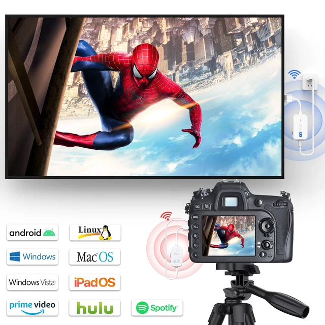 Alt view image 7 of 7 - Wireless HDMI Transmitter and Receiver 5G, Wireless HDMI Extender Streaming Video/Audio 50M/165FT Range from PC, Laptop, Camera, TV Box to Monitor, Projector, HDTV