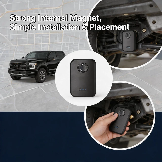 Alt view image 6 of 7 - 4G GPS Tracker for Vehicles, No Tiered Hidden Subscription Fees, 10000mAh IP67 Waterproof Magnetic Car Locator, Built-in SIM Full Band Real Time Tracking for Motorcycle Cargo Luggage