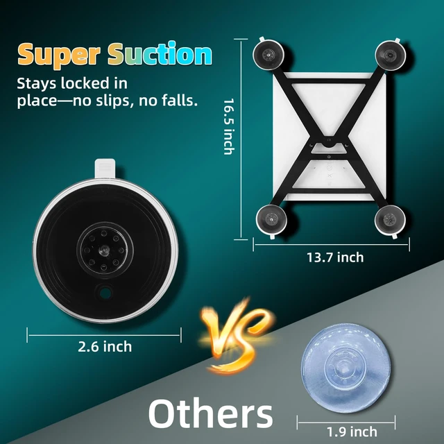 Alt view image 4 of 7 - Starlink Mini Mount, Heavy Duty Suction Cup Mount Kit for Car Roof, Skylight, Rear Window, RV, Boat, Yacht, Aircraft & Road Trips Stable Signal, Starlink Mini Accessories