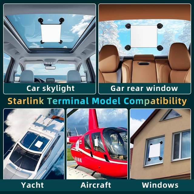 Alt view image 7 of 7 - Starlink Mini Mount, Heavy Duty Suction Cup Mount Kit for Car Roof, Skylight, Rear Window, RV, Boat, Yacht, Aircraft & Road Trips Stable Signal, Starlink Mini Accessories