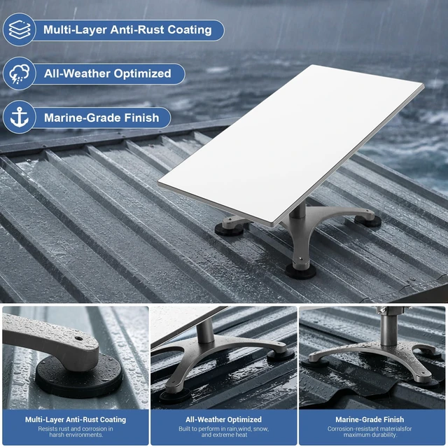 Alt view image 3 of 7 - for Starlink Standard 4/4X Magnetic Mount,Gen 3/4 Roof Mount Kit Mobility Drill-Free for Starlink Standard 4/4X/Gen 4 Satellite Dish with 3 Strong Magnets, Weatherproof Design for RV, Boat, Camping