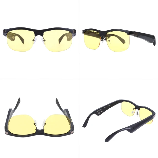 Alt view image 6 of 7 - Bluetooth Glasses Polarized Bone Conduction Sports Night Vision Open-ear design, Built-in speakers and mic, Hands-free calls, Unisex, Bluetooth, Bone conduction, Polarized, Cycling, running
