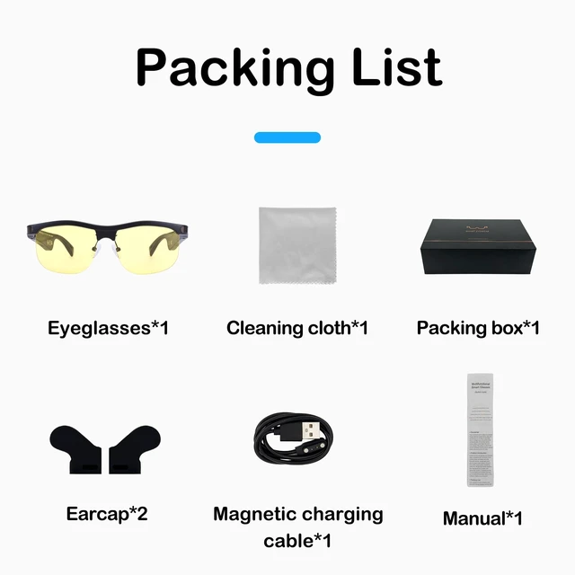 Alt view image 7 of 7 - Bluetooth Glasses Polarized Bone Conduction Sports Night Vision Open-ear design, Built-in speakers and mic, Hands-free calls, Unisex, Bluetooth, Bone conduction, Polarized, Cycling, running
