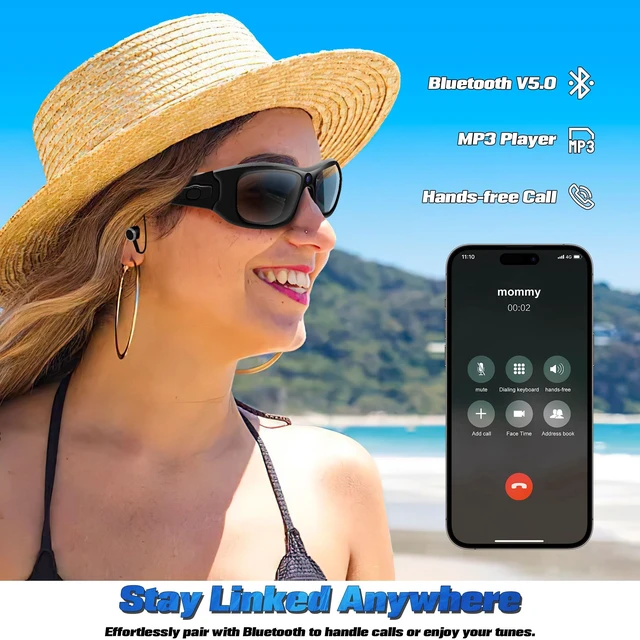 Alt view image 3 of 7 - Smart Glasses with Camera, 1080P HD Video Camera Glasses for Men Women