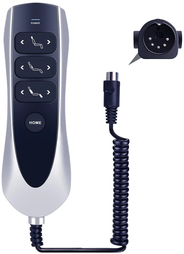 Main image of Remote Hand Control Handset for OKIN JLDK.38.04.15 Lift Chair Recliner 7 Button 7 Pin, with USB & Bluelight