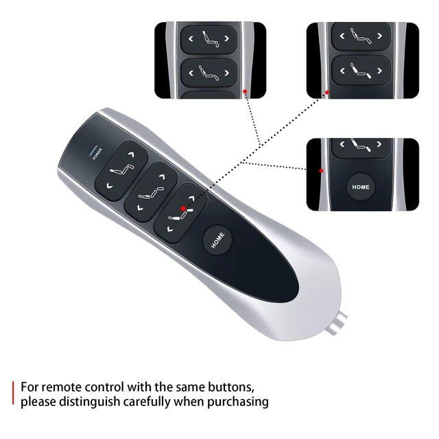 Alt view image 6 of 6 - Remote Hand Control Handset for OKIN JLDK.38.04.15 Lift Chair Recliner 7 Button 7 Pin, with USB & Bluelight