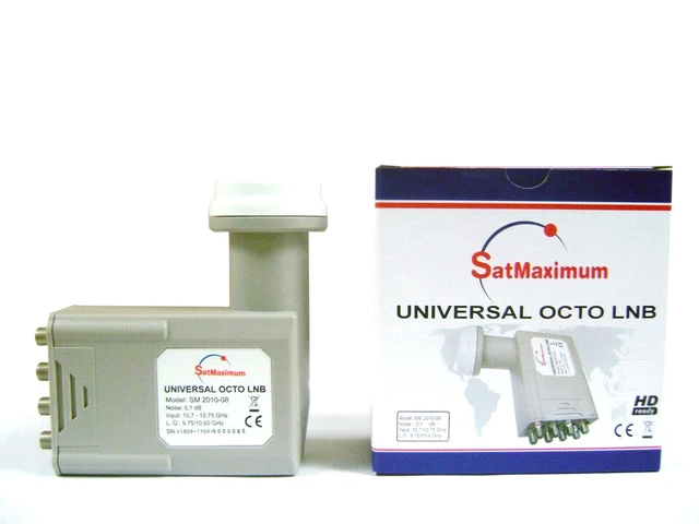 Alt view image 3 of 3 - FTA Universal Ku Band LNB, Octo, 0.1dB Satellite Dish LNBF, Linear, Polarized (0.1 dB, Octo)