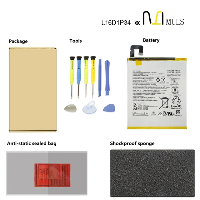 Alt view image 6 of 7 - L16D1P34 Tablet Battery for Lenovo Tab 4 TB-8504F TB-8504X TB-8504N | TB-8604 TB-8604F TB-8504N Plus TB-8704F TB-8704X TB-8704N TB-8704V 8.0" 3.85V 4850mAh 18.7Wh with Tools, Extended runtime