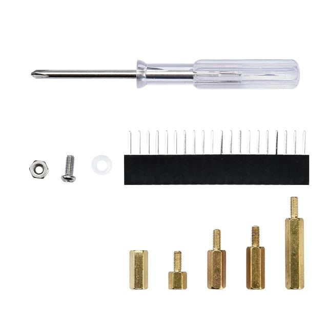Alt view image 6 of 6 - 220PCS Standoffs M2.5 Brass Spacer Hex Column Screw Nut Assortment Kit with Box,Male-Female for Raspberry Pi,with Acrylic Washer Screwdriver