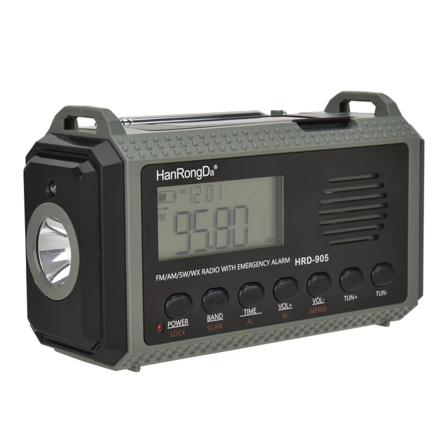 Alt view image 3 of 7 - Emergency Radio 10000MAH Weather Radio Solar Hand Crank AM/FM/SW/NOAA Weather Alert Portable Shortwave Radio with Cellphone Charger, Headphone Jack, Flashlight, Reading Lamp and SOS Alarm