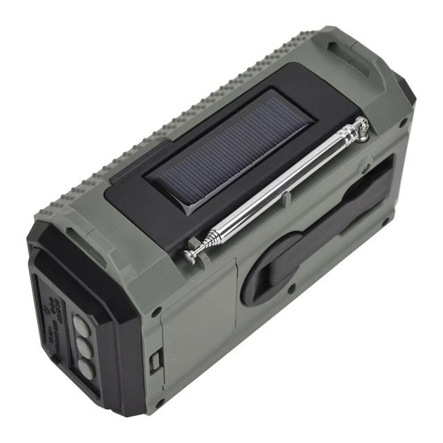 Alt view image 6 of 7 - Emergency Radio 10000MAH Weather Radio Solar Hand Crank AM/FM/SW/NOAA Weather Alert Portable Shortwave Radio with Cellphone Charger, Headphone Jack, Flashlight, Reading Lamp and SOS Alarm