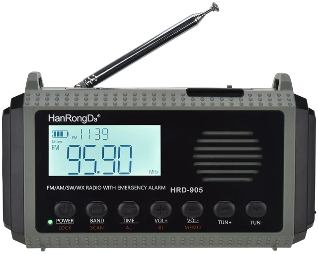 Main image of Emergency Radio 10000MAH Weather Radio Solar Hand Crank AM/FM/SW/NOAA Weather Alert Portable Shortwave Radio with Cellphone Charger, Headphone Jack, Flashlight, Reading Lamp and SOS Alarm