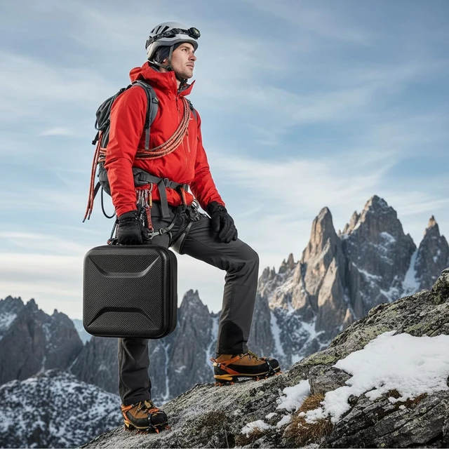 Alt view image 2 of 7 - Starlink Mini Case Protective Travel Carrying Case for Starlink Mini Dish, Kickstand, Pipe Adapter, Power Adapter & Cables Splash-Resistant, Shockproof