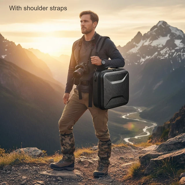 Alt view image 7 of 7 - Starlink Mini Case Protective Travel Carrying Case for Starlink Mini Dish, Kickstand, Pipe Adapter, Power Adapter & Cables Splash-Resistant, Shockproof